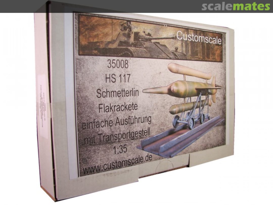 Boxart HS117 Schmetterling Flakrakete, einfach mit Transp 35008 Custom-Scale