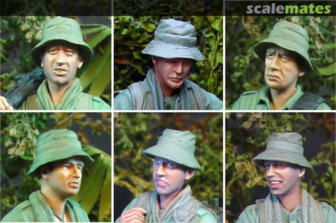 Boxart Australian Heads Vietnam - Bush Hats CS35025 Callsign Models Boxart Australian Heads Vietnam - Bush Hats CS35025 Callsign Models