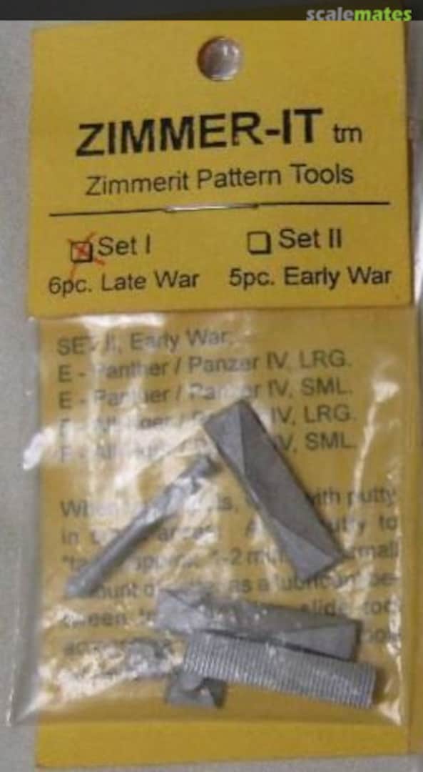 Boxart Zimmerit Pattern Tools Set 1 Zimmer-It Boxart Zimmerit Pattern Tools Set 1 Zimmer-It