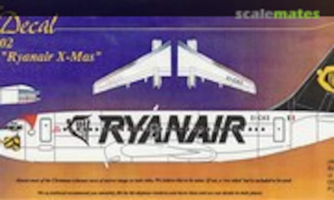 1:200 737-200 Ryanair Christmas (Jet Decals JD200-002)