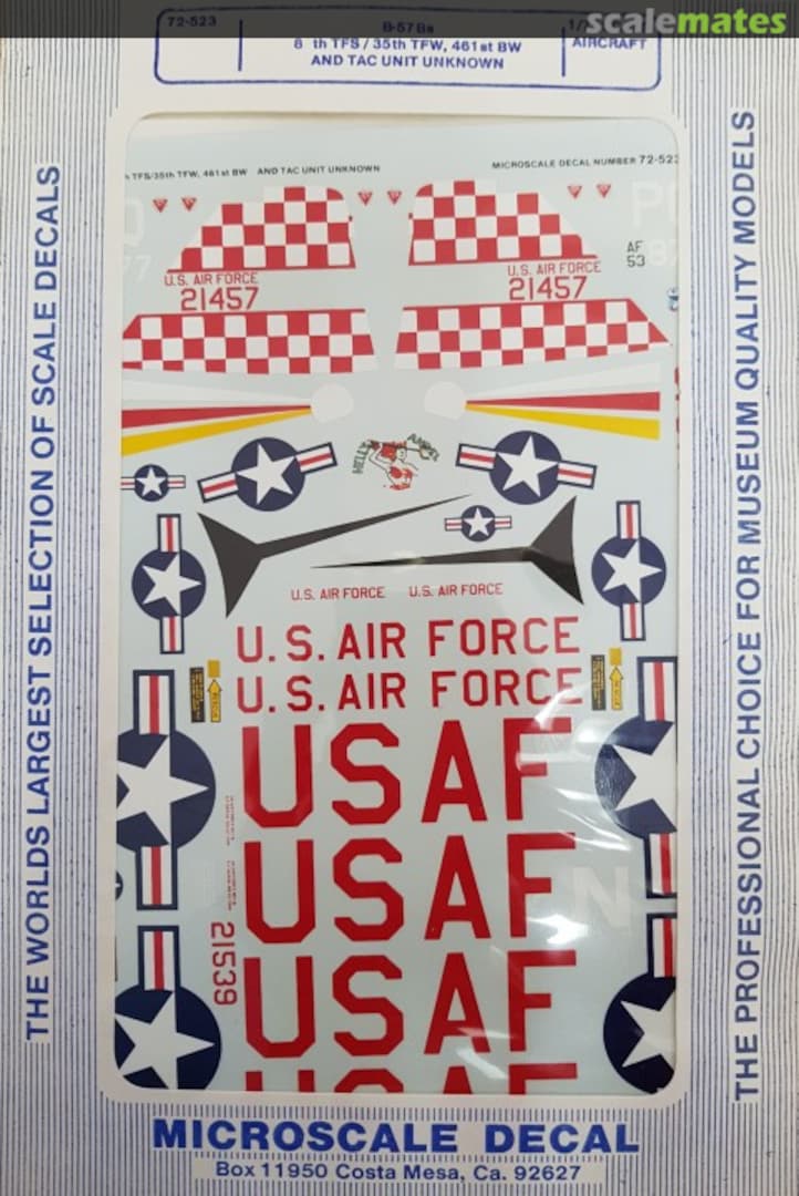 Boxart B-57B's 72-523 Microscale Boxart B-57B's 72-523 Microscale