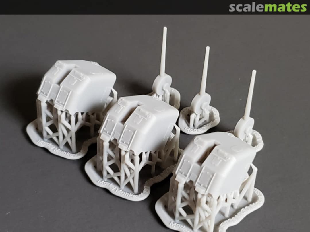 Boxart 5"/38 cal. Mk.30 Mod.60 "Single Knuckle" Mounts, early (set of 3) 192-5"1knuck.early Model Monkey