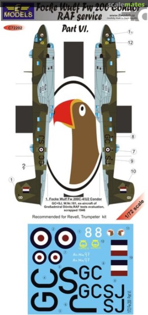 Boxart Focke-Wulf Fw.200C-4 Condor Part VI RAF Service C72202 LF Models Boxart Focke-Wulf Fw.200C-4 Condor Part VI RAF Service C72202 LF Models