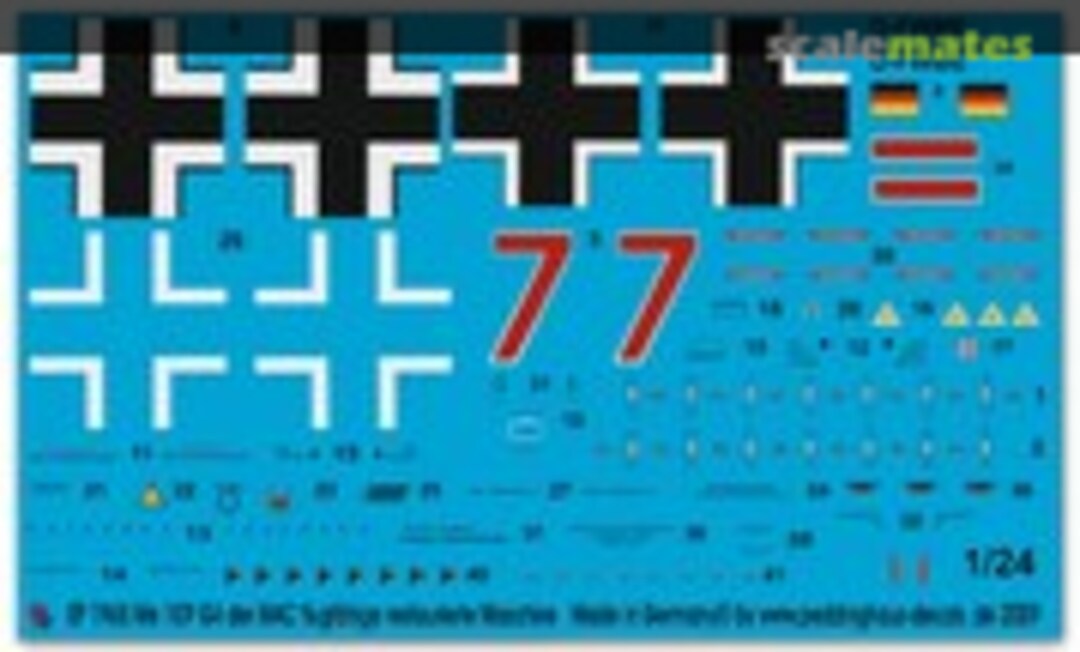 1:24 Me 109 G4 restaurierte Maschine der MAC (Peddinghaus-Decals EP 1965) EP 1965