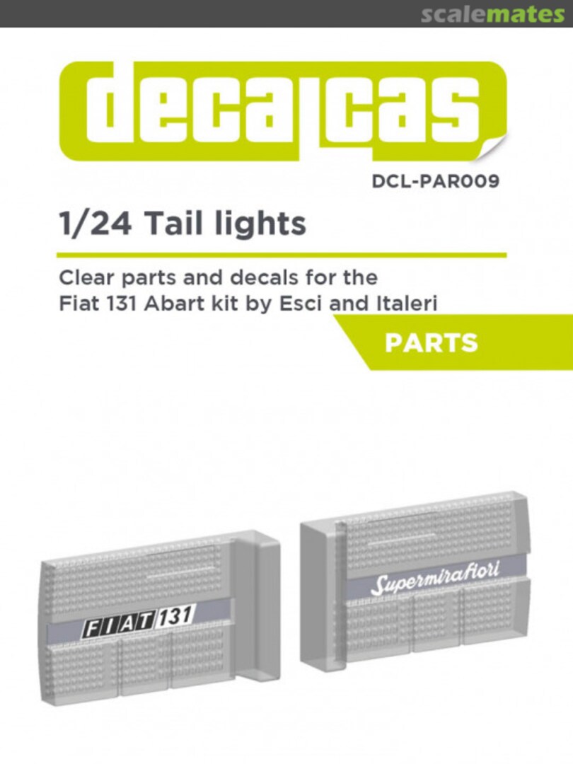 Boxart Tail lights for Fiat 131 Abarth DCL-PAR009 Decalcas Boxart Tail lights for Fiat 131 Abarth DCL-PAR009 Decalcas