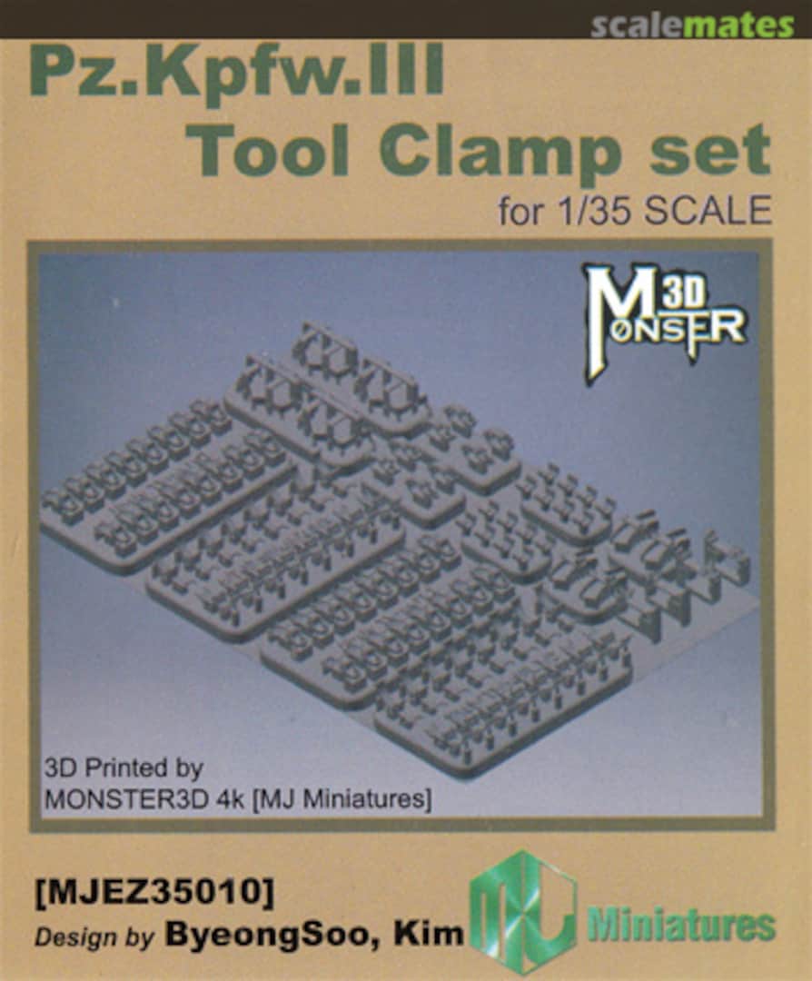 Boxart Pz.Kpfw. III Tool Clamp Set MJEZ35010 MJ Miniatures