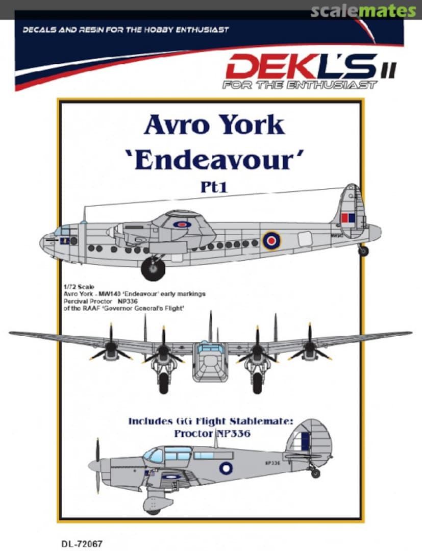 Boxart Avro York 'Endeavour' Pt1 DL-72067 DEKL's Boxart Avro York 'Endeavour' Pt1 DL-72067 DEKL's