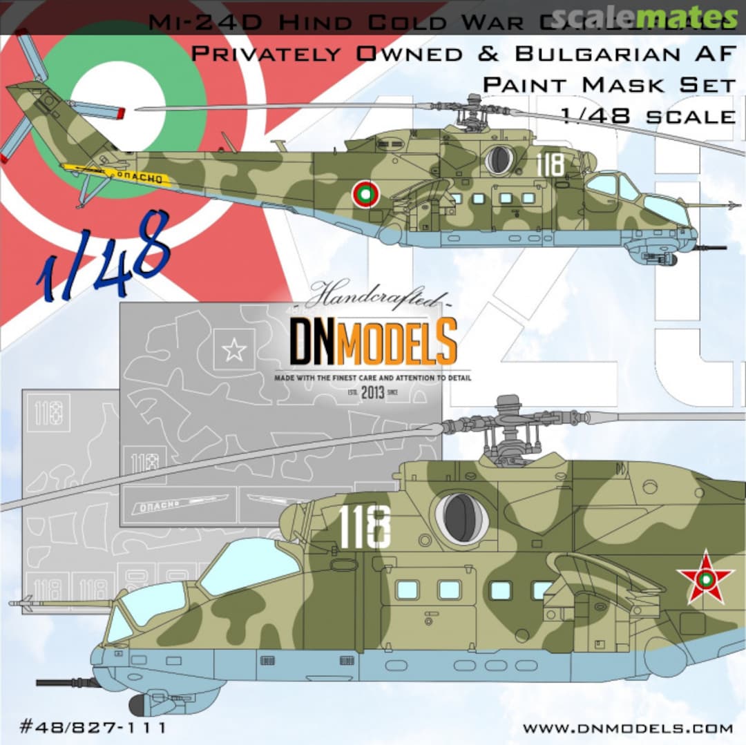 Boxart Mi-24D Hind Cold War Camouflage – Privately Owned & Bulgarian AF Paint Mask Set 48/827-111 DN Models Boxart Mi-24D Hind Cold War Camouflage – Privately Owned & Bulgarian AF Paint Mask Set 48/827-111 DN Models