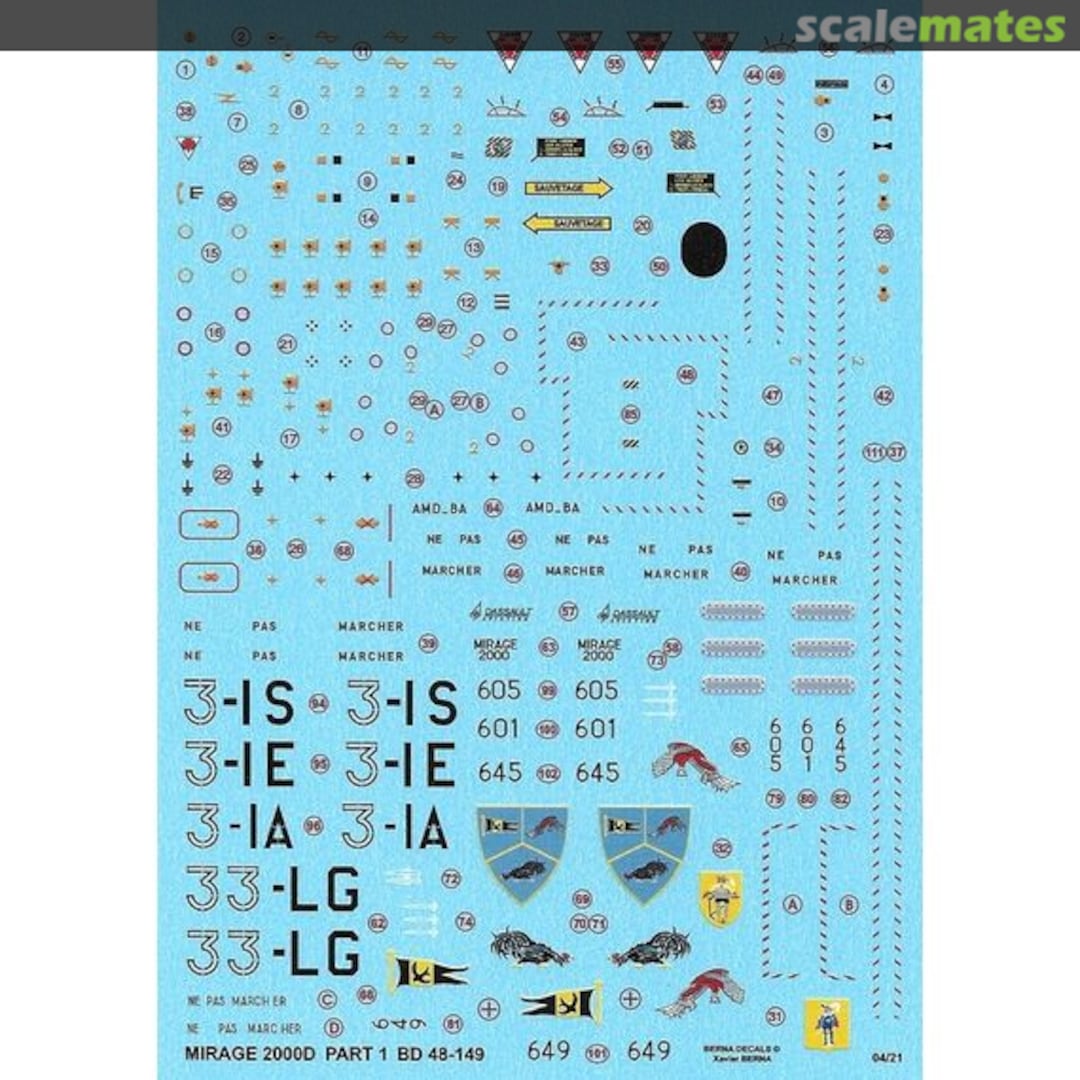Boxart Mirage 2000D : EC 1/3 'Navarre' Nancy-Ochey & Kosovo BD 48-149 Berna Decals