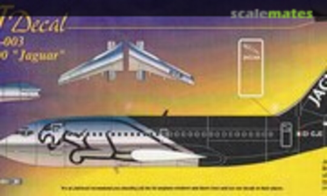 1:200 737-200 Jaguar (Jet Decals JD200-003)