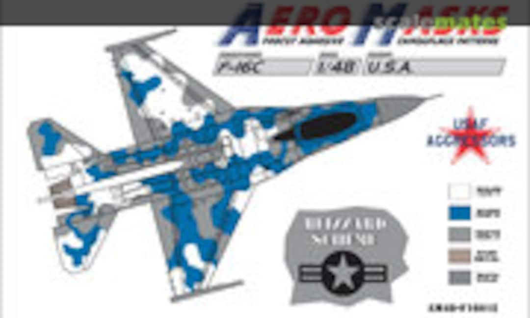 1:48 F-16C USA USAF Aggressors Blizzard scheme (AeroMasks AM48-F1601) AM48-F1601