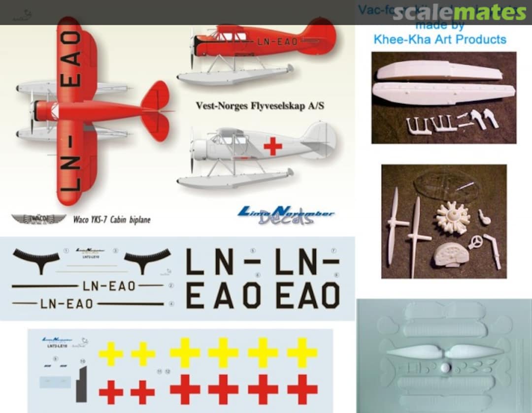 Boxart Waco YKS-7 Cabin Biplane LN72-K01 Lima November Decals Boxart Waco YKS-7 Cabin Biplane LN72-K01 Lima November Decals