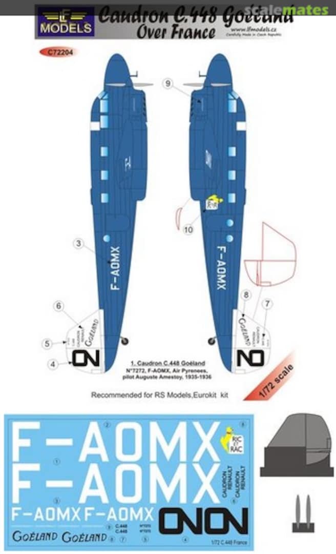 Boxart Caudron C.448 Goeland over France C72204 LF Models Boxart Caudron C.448 Goeland over France C72204 LF Models