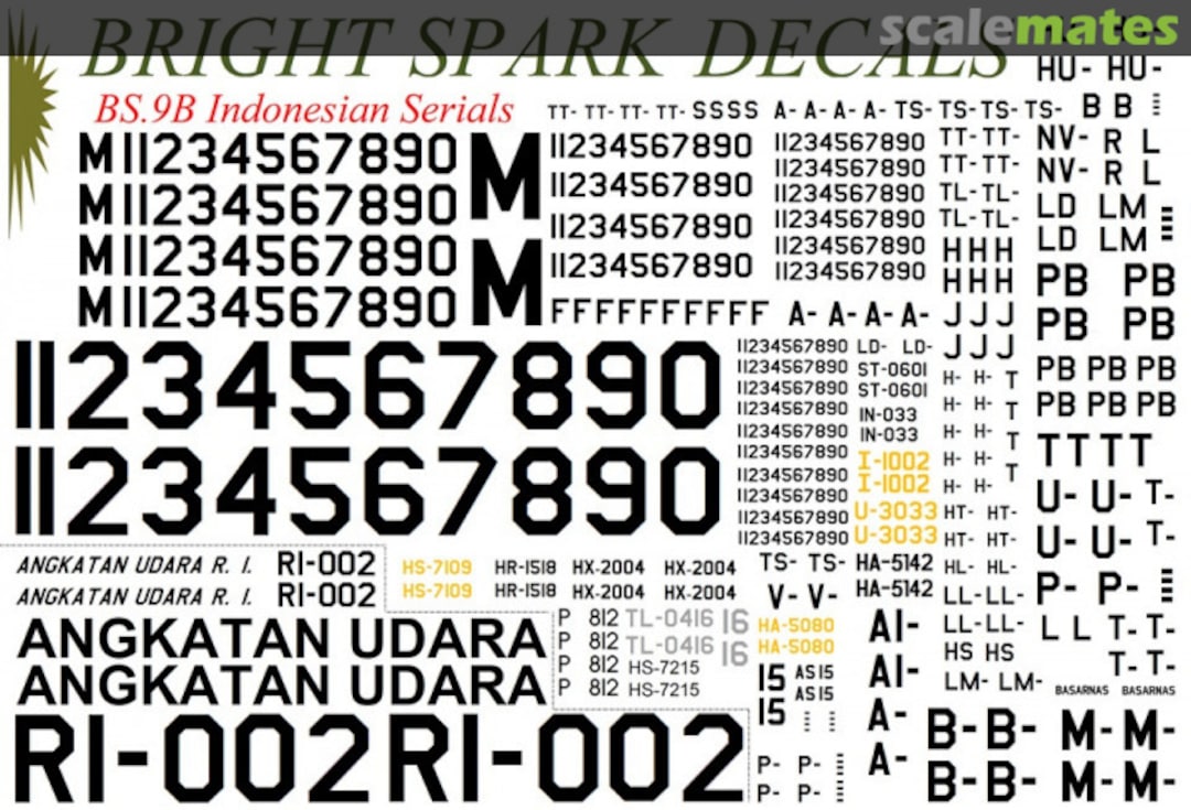 Boxart Indonesian Serials BS.9B Bright Spark Decals Boxart Indonesian Serials BS.9B Bright Spark Decals