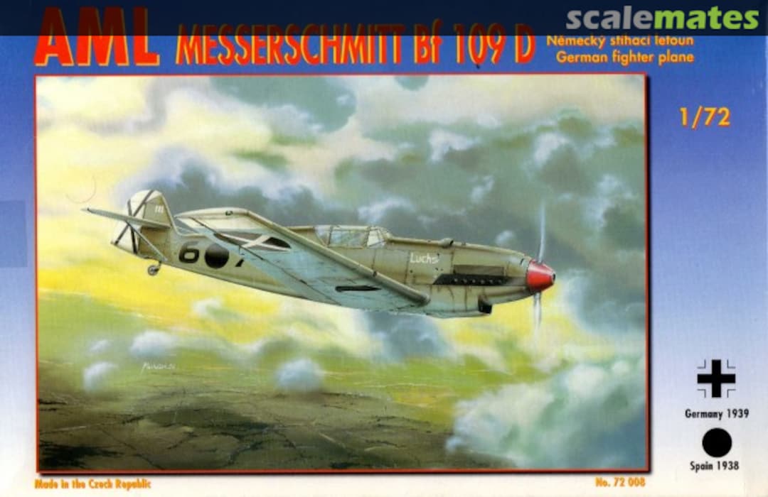 Boxart Messerschmitt Bf 109 D 72008 AML Boxart Messerschmitt Bf 109 D 72008 AML