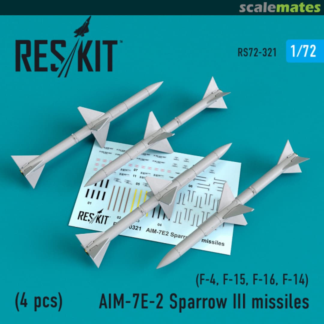 Boxart AIM-7E-2 Sparrow III missiles RS72-0321 ResKit