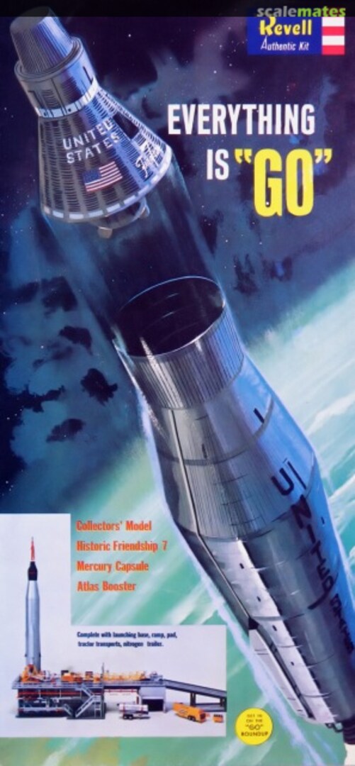 Boxart Mercury Capsule and Atlas Booster H-1833:250 Revell
