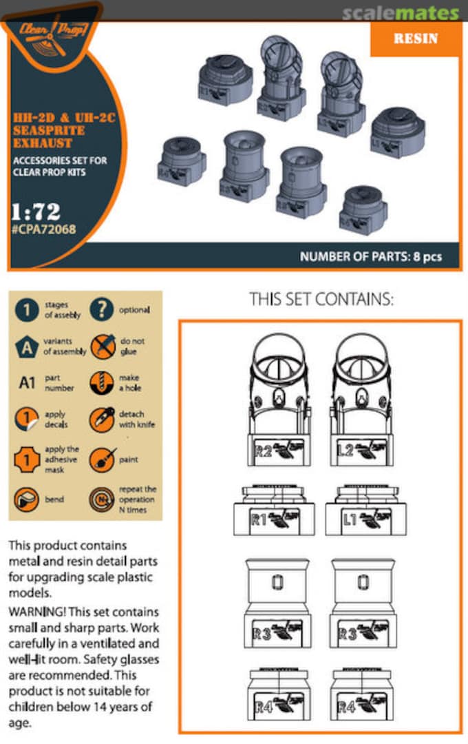 Boxart HH-2D & UH-2C Sea Sprite - exhaust CPA72068 Clear Prop! Boxart HH-2D & UH-2C Sea Sprite - exhaust CPA72068 Clear Prop!