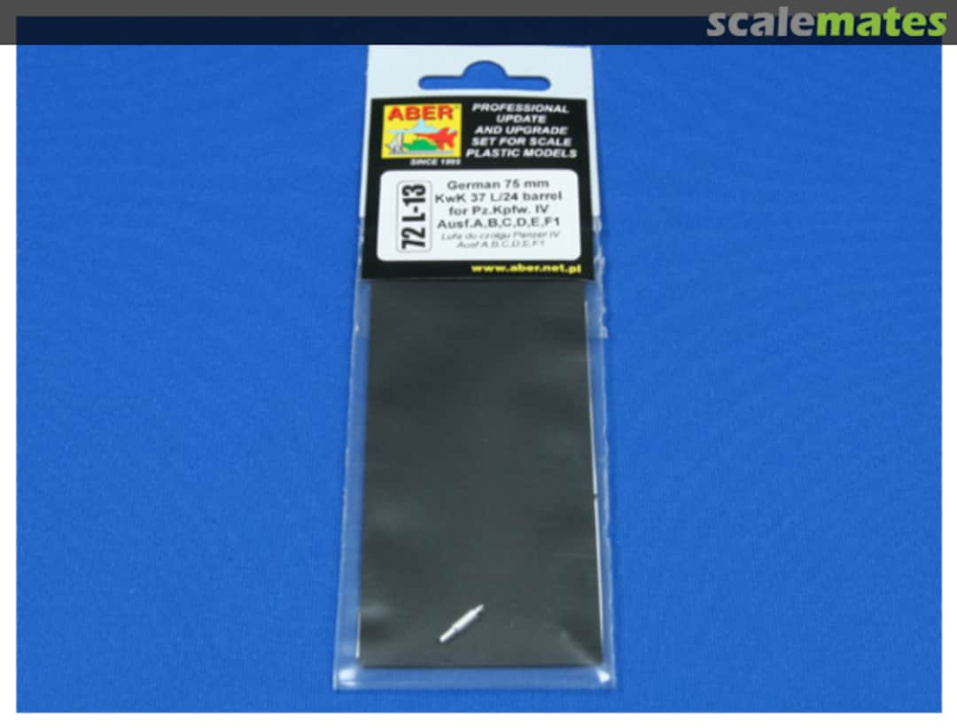 Boxart 75 mm KwK 37 L/24 barrel for Pz.Kpfw.IV Ausf.A,B,C,D,E,F1 72L13 Aber Boxart 75 mm KwK 37 L/24 barrel for Pz.Kpfw.IV Ausf.A,B,C,D,E,F1 72L13 Aber