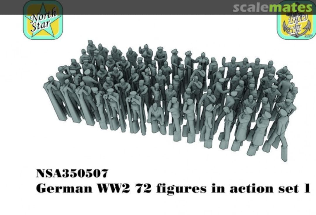 Boxart German Kriegsmarine WW2 figures in action set 1 NSA350507 North Star