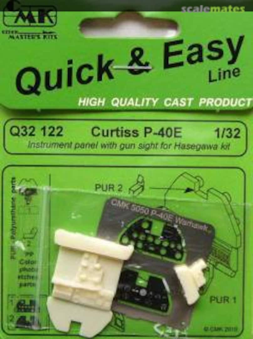 Boxart Curtiss P-40E Instrument panel with gun sight Q32122 CMK Boxart Curtiss P-40E Instrument panel with gun sight Q32122 CMK