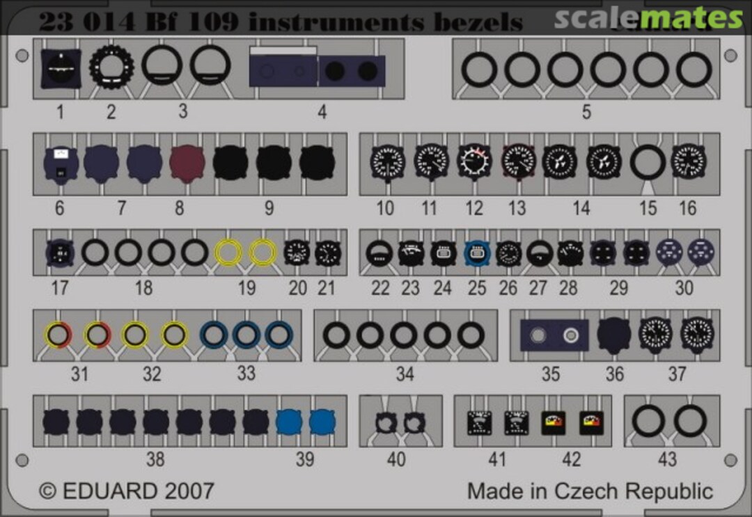 Boxart Bf 109 instruments bezels 23014 Eduard Boxart Bf 109 instruments bezels 23014 Eduard