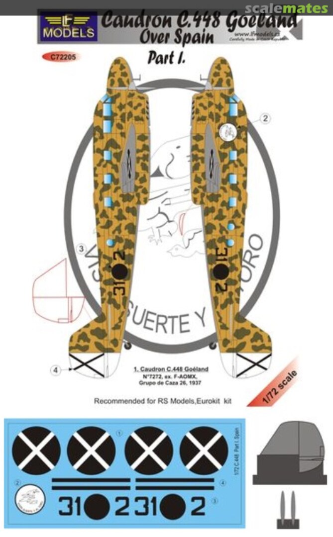 Boxart Caudron C.448 Goeland over Spain Part I C72205 LF Models Boxart Caudron C.448 Goeland over Spain Part I C72205 LF Models