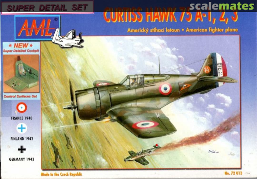 Boxart Curtiss Hawk 75 A-1, 2, 3 72013 AML