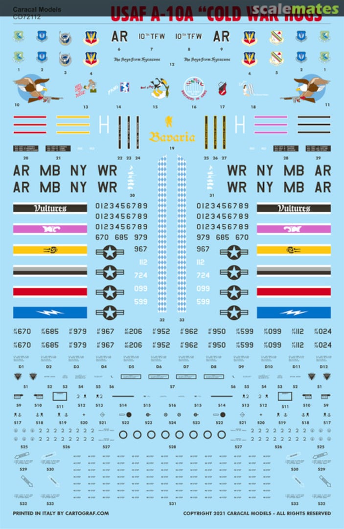 Contents A-10A Cold War Hogs CD72112 Caracal Models Contents A-10A Cold War Hogs CD72112 Caracal Models