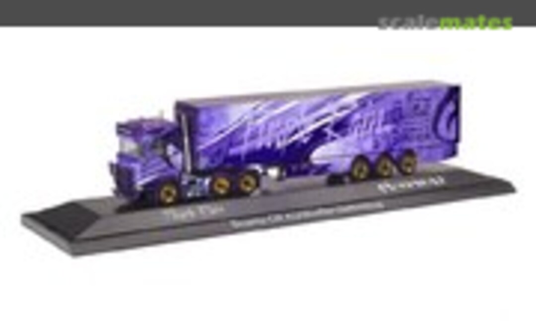 1:87 Scania CR 20 HL 6x4 Kühlkoffer-​Sattelzug &quot;Von Wartburg / Purple Rain&quot; (Herpa 122115)