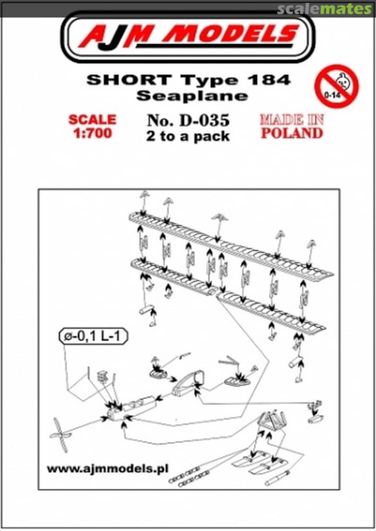 Boxart Short Type 184 Seaplane D-035 AJM Models Boxart Short Type 184 Seaplane D-035 AJM Models