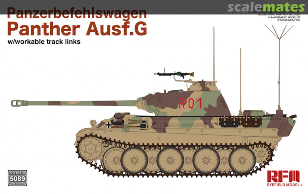 Boxart Panzerbefehlswagen Panther Ausf.G RM-5089 Rye Field Model Boxart Panzerbefehlswagen Panther Ausf.G RM-5089 Rye Field Model