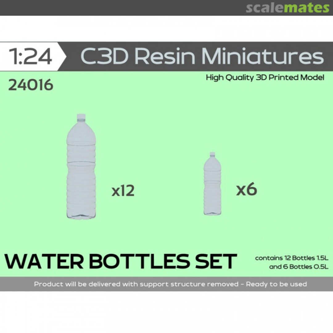 Boxart Water Bottles Set 24016 C3D Resin Miniatures Boxart Water Bottles Set 24016 C3D Resin Miniatures