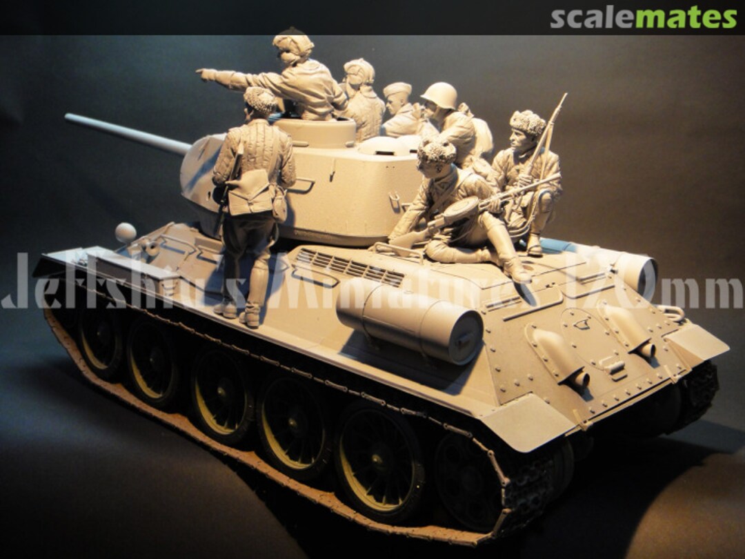 Boxart WWII T-34/85 tank crew & riders JS120156 Jeffshiu's Miniatures