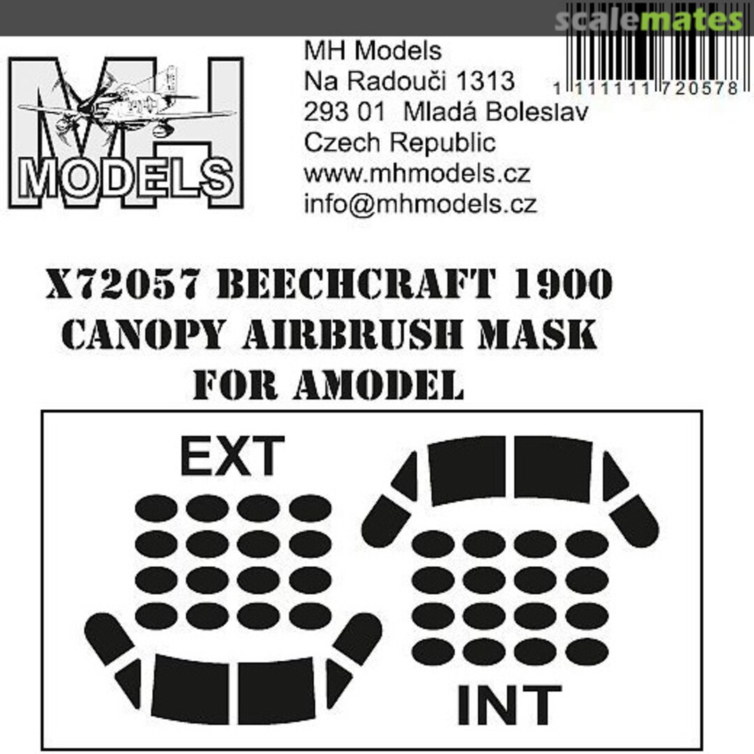 Boxart Beechcraft 1900 Canopy Airbrush Mask X72057 MH Models Boxart Beechcraft 1900 Canopy Airbrush Mask X72057 MH Models