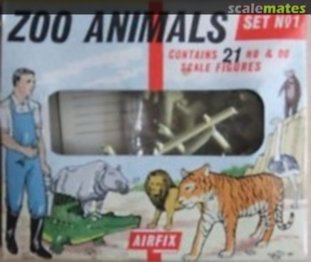 Boxart Zoo Animals Set No 1 S24 Airfix Boxart Zoo Animals Set No 1 S24 Airfix