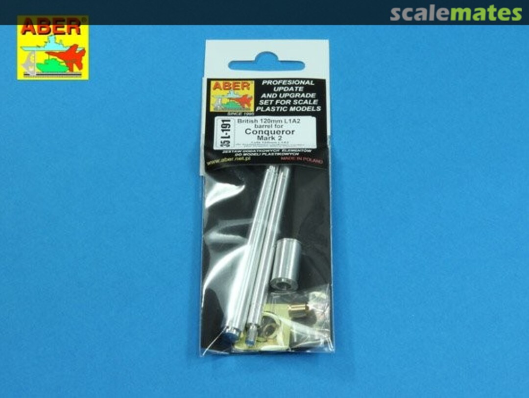 Boxart 120mm L1A2 Barrel for Conqueror Mk. 2 35L191 Aber Boxart 120mm L1A2 Barrel for Conqueror Mk. 2 35L191 Aber