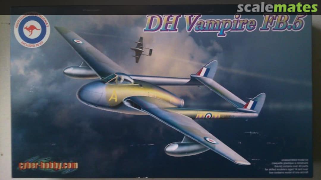 Boxart DH Vampire FB. 5 5085 Cyber Hobby Boxart DH Vampire FB. 5 5085 Cyber Hobby
