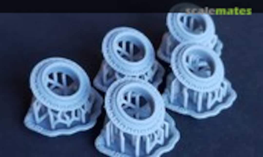 1:192 Base Ring Stands for 5"/38 cal. Single Mounts (Model Monkey 192-5in Base Rings) 192-5in Base Rings