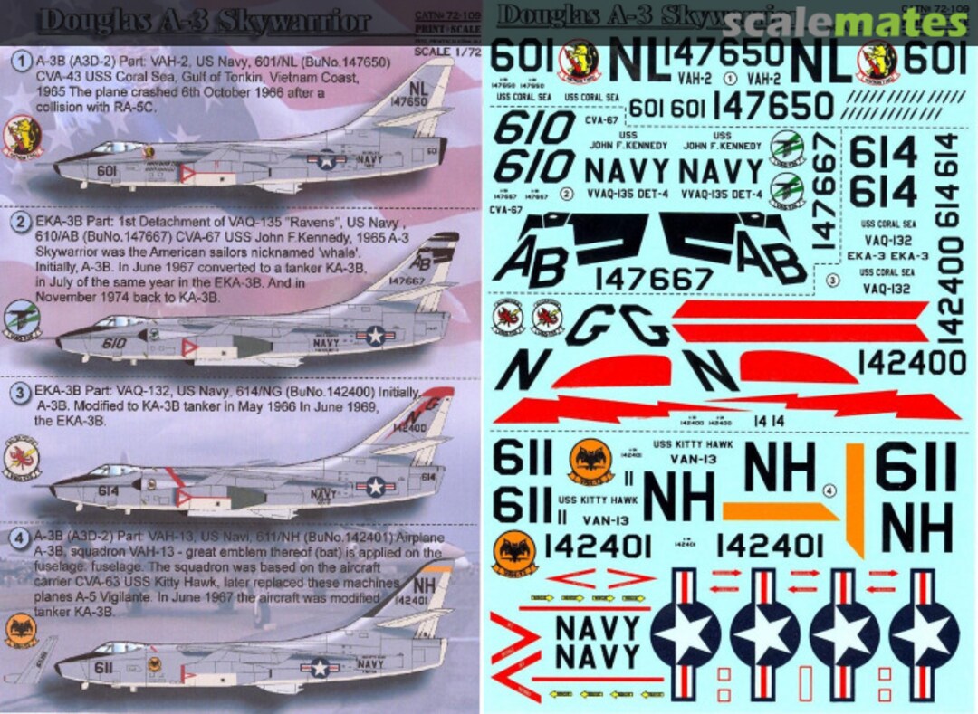 Boxart Douglas A-3 Skywarrior 72-109 Print Scale Boxart Douglas A-3 Skywarrior 72-109 Print Scale