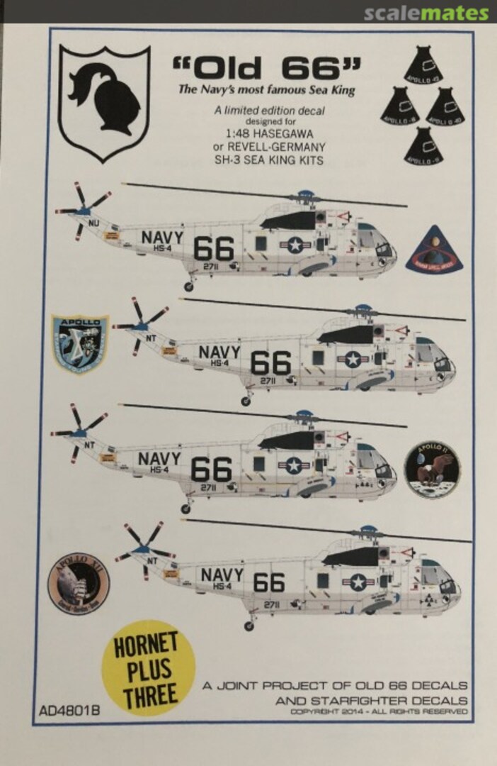 Boxart Old 66 - The Navy's most famous Sea King AD4801B Apollo Decals Boxart Old 66 - The Navy's most famous Sea King AD4801B Apollo Decals
