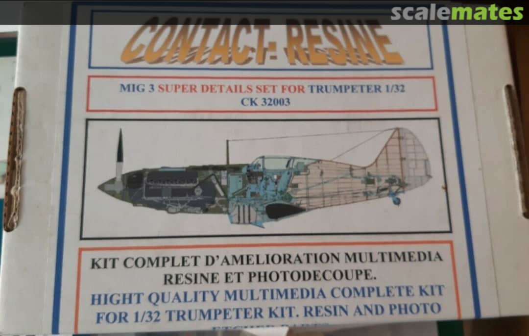 Boxart MiG-3 Super Detail Set CK 32003 Contact-Resine Boxart MiG-3 Super Detail Set CK 32003 Contact-Resine