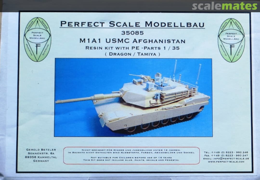 Boxart M1A1 USMC Afghanistan 35085 Perfect Scale Modellbau Boxart M1A1 USMC Afghanistan 35085 Perfect Scale Modellbau