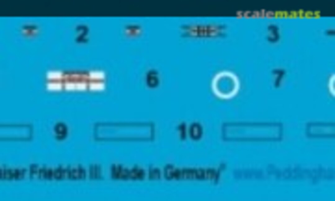 1:1250 SMS Kaiser Friedrich III (Peddinghaus-Decals 1250 3296) 1250 3296