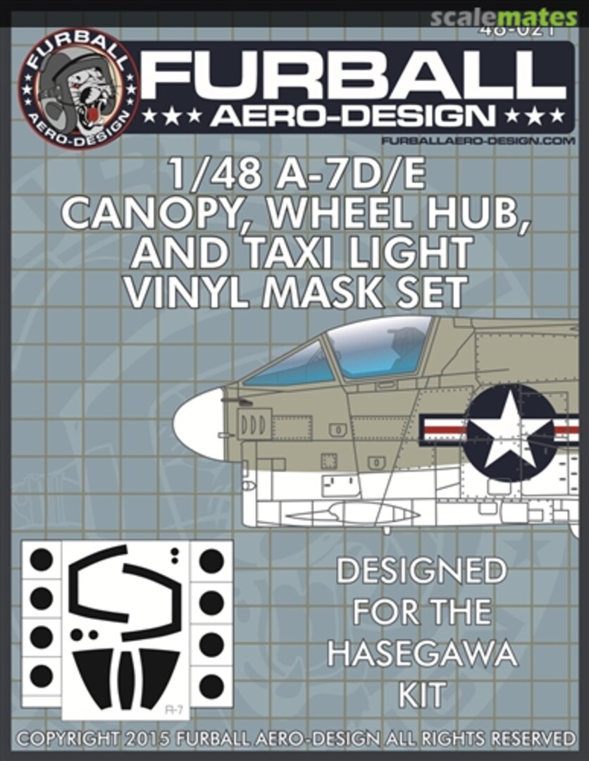 Boxart A-7D/E Canopy, Wheel Hub & Taxi Light Vinyl Mask Set FMS-021 Furball Aero-Design Boxart A-7D/E Canopy, Wheel Hub & Taxi Light Vinyl Mask Set FMS-021 Furball Aero-Design