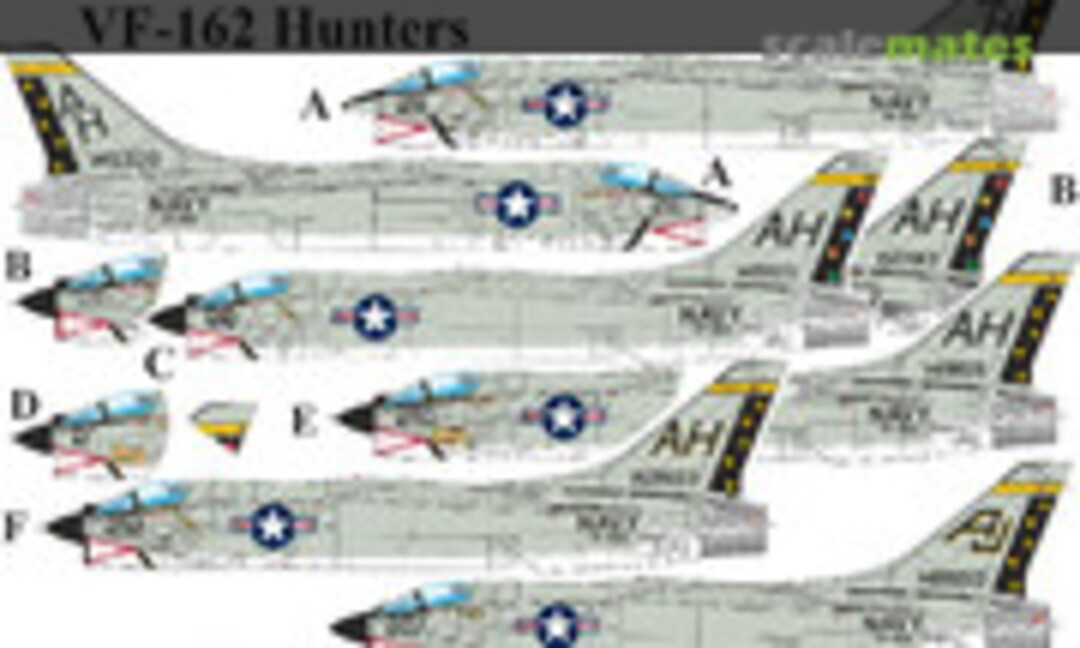1:32 F-8A/E/J/H Crusader VF-162 Hunters (UpRise Decal UR32208)