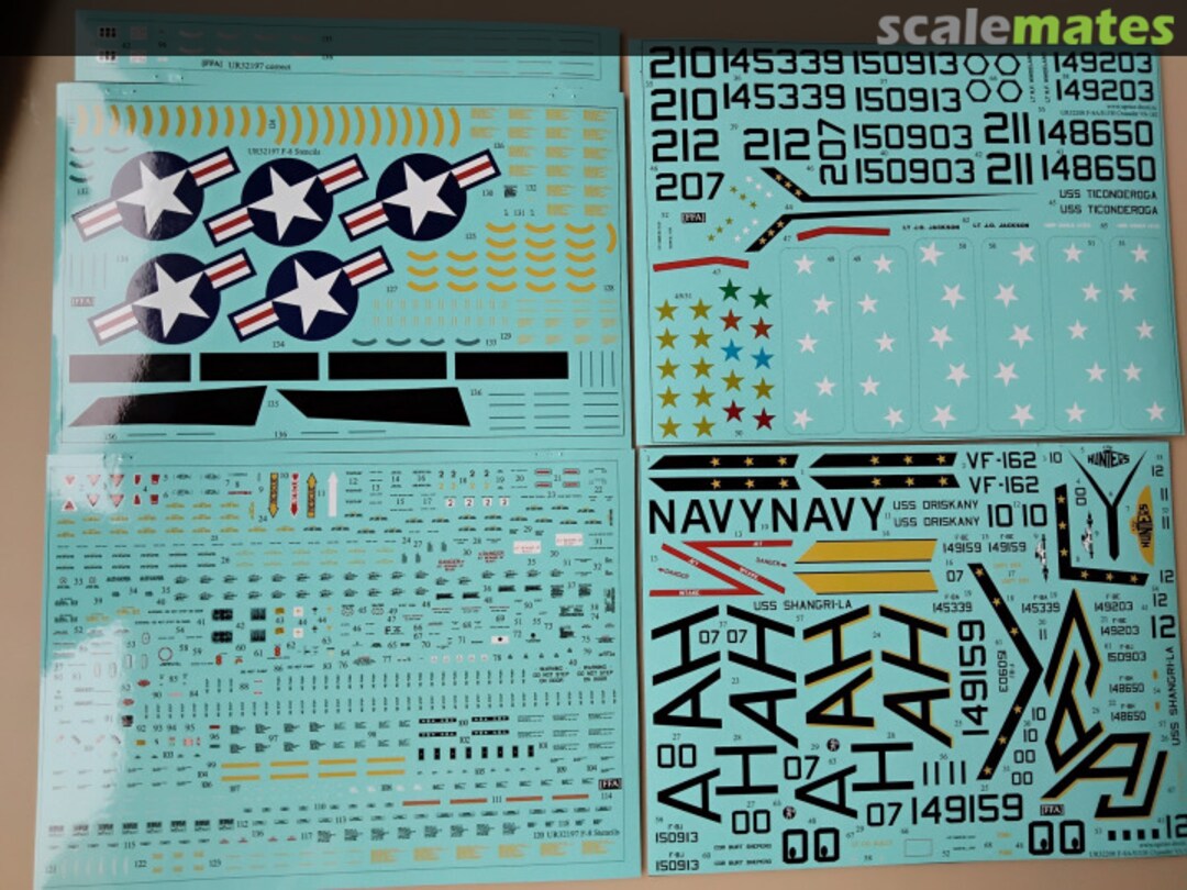 Contents F-8A/E/J/H Crusader VF-162 Hunters UR32208 UpRise Decal Contents F-8A/E/J/H Crusader VF-162 Hunters UR32208 UpRise Decal