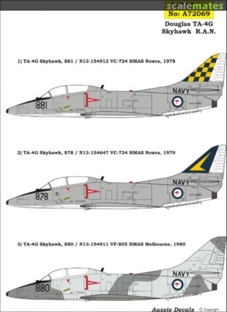 Boxart Douglas A-4 Skyhawk - RAN Decals 72069 Aussie Decals Boxart Douglas A-4 Skyhawk - RAN Decals 72069 Aussie Decals