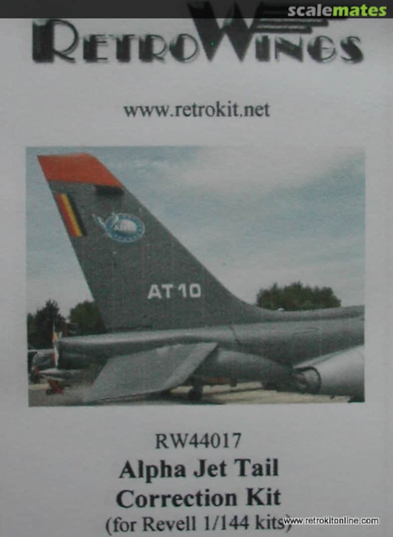 Boxart Alpha Jet Tail Correction Kit RW44017 RetroWings Boxart Alpha Jet Tail Correction Kit RW44017 RetroWings