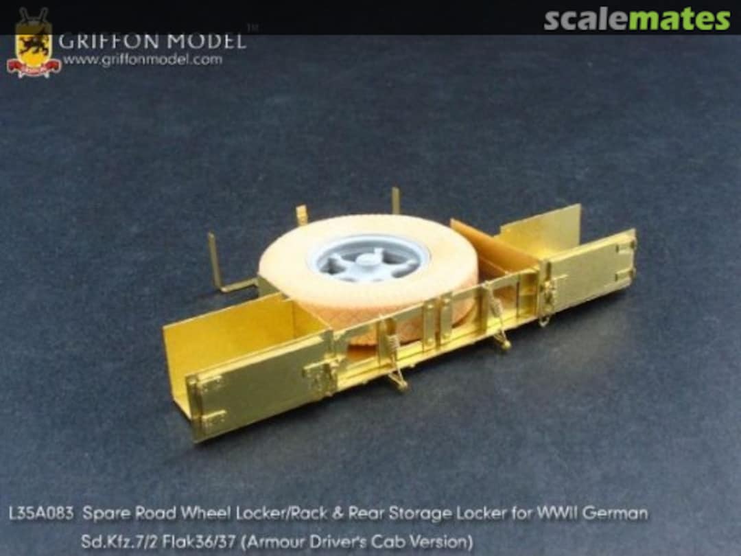 Boxart Sd. Kfz. 7/2 Wheel Locker/Rack & Rear Storage Locker L35A083 Griffon Model Boxart Sd. Kfz. 7/2 Wheel Locker/Rack & Rear Storage Locker L35A083 Griffon Model